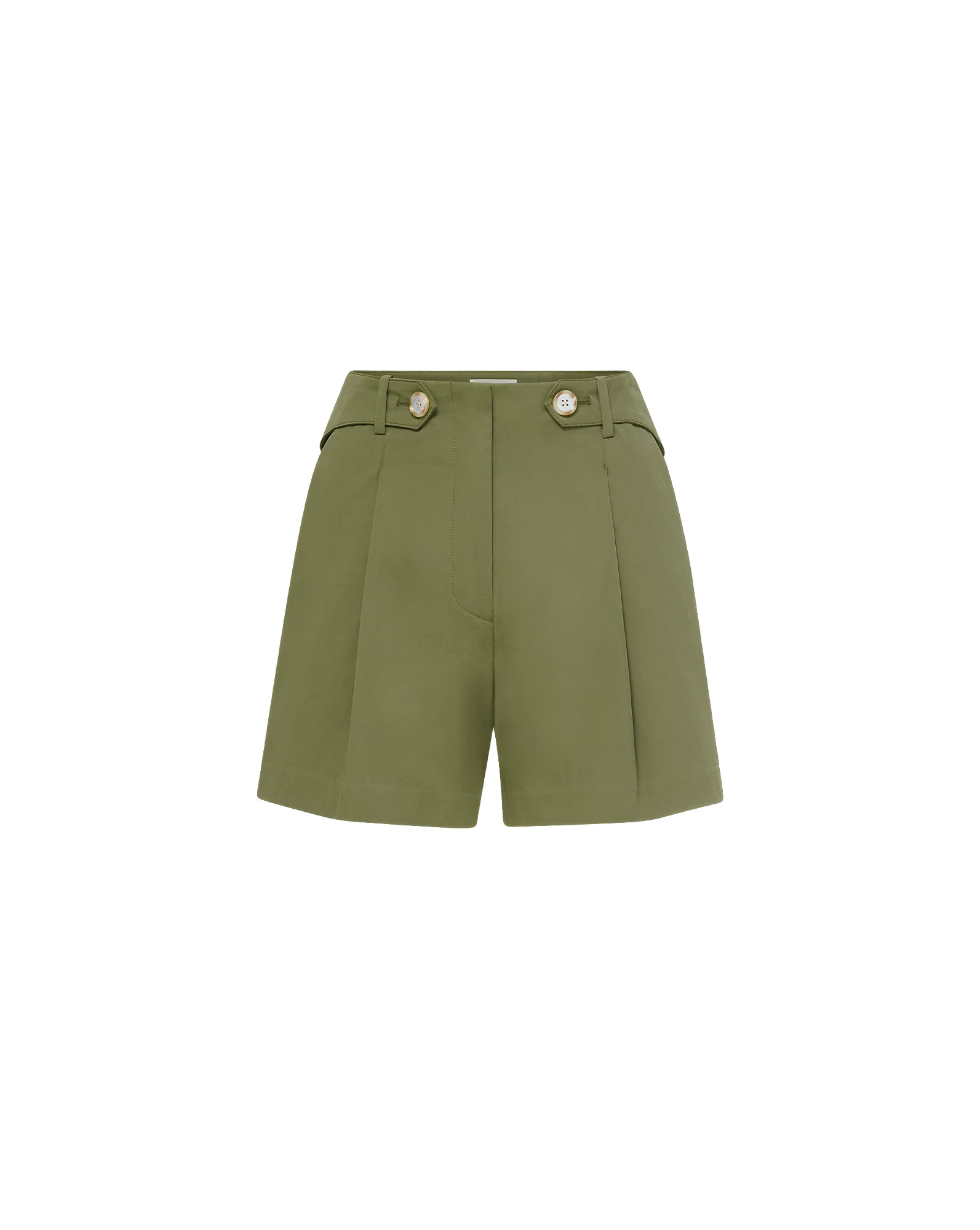 Payner Pleated Short in Stone Army Green | Veronica Beard | Veronica Beard