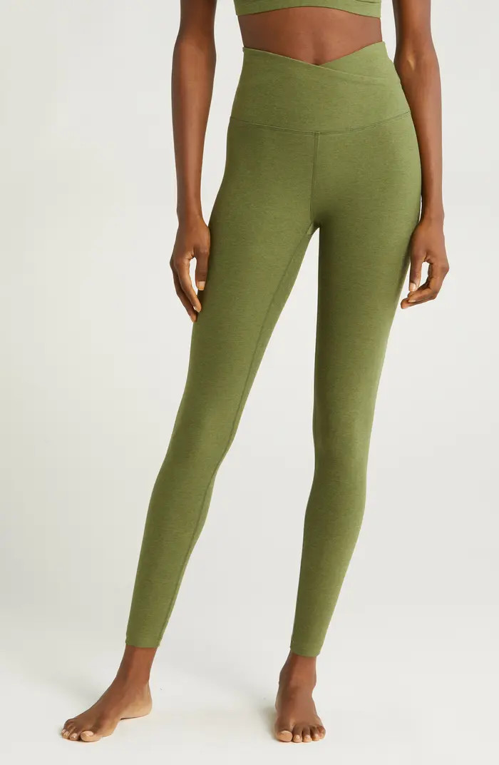 At your Leisure Space Dye High Waist Midi Leggings | Nordstrom