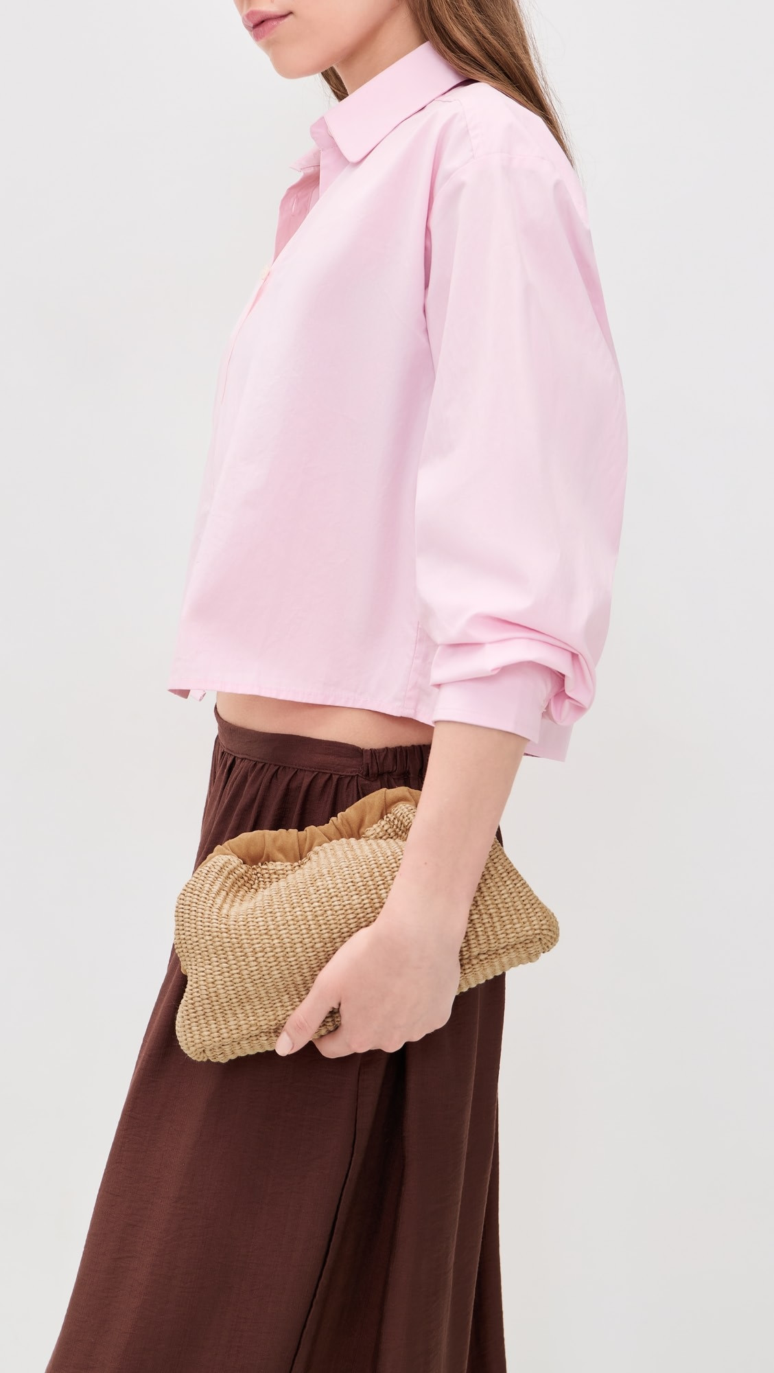 Mansur Gavriel Mini Raffia Cloud Clutch | Shopbop | Shopbop