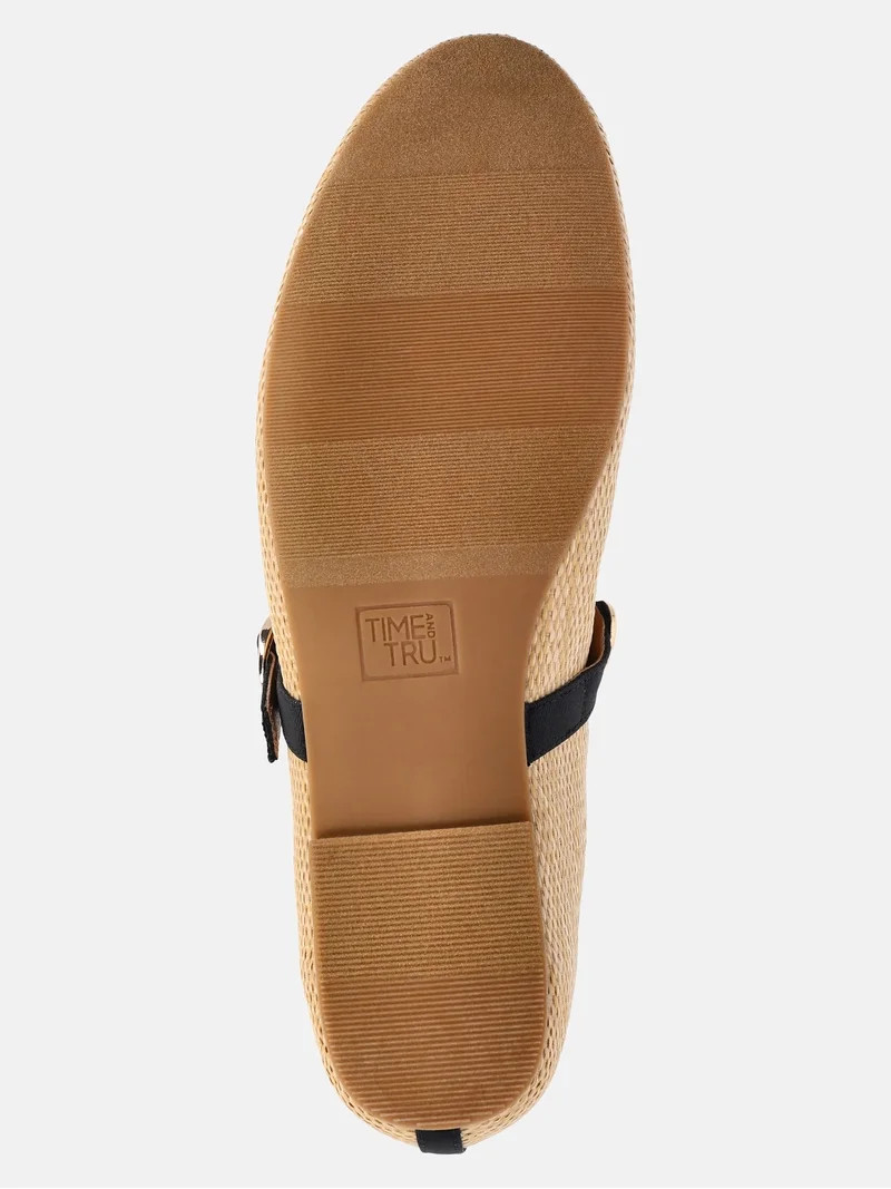Time and Tru Women's Mary Jane Flats with Charm Strap | Walmart (US)