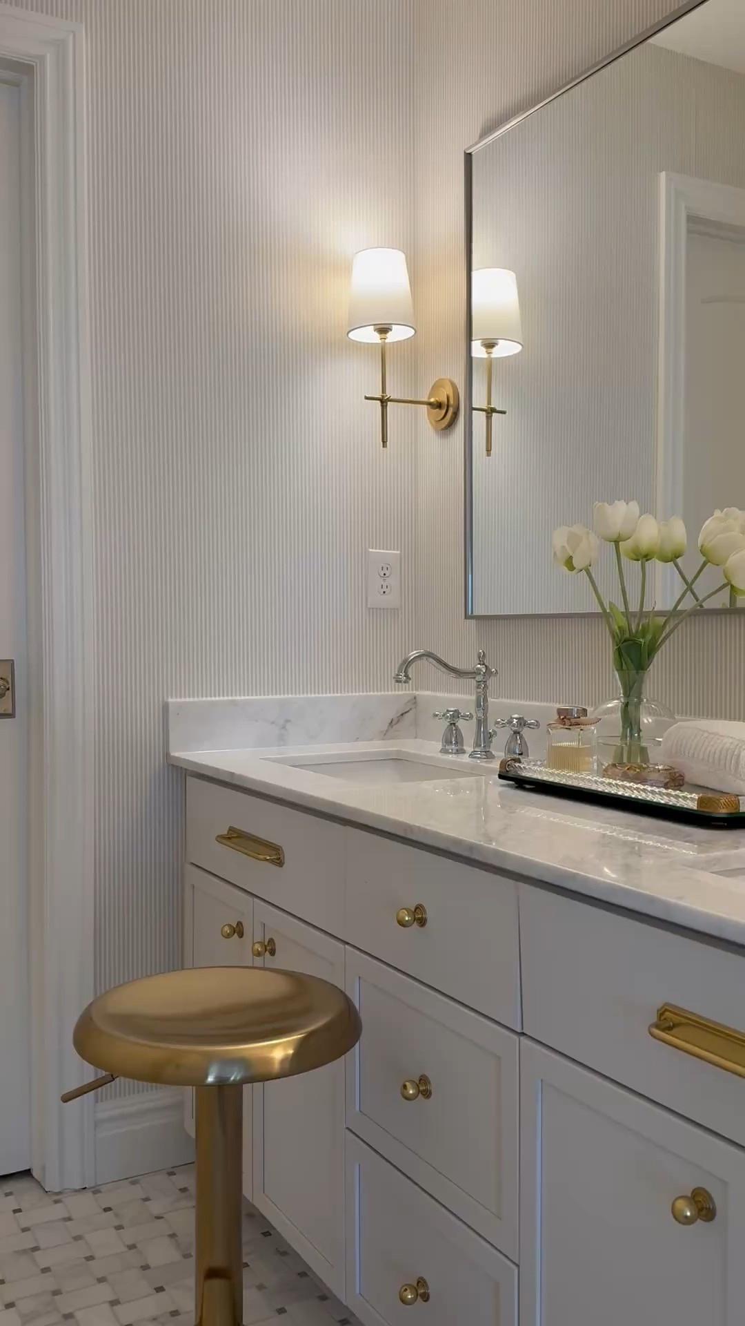 We believe the best spaces BOTH work hard and look beautiful ✨ Adding this little stool to my daughter’s bathroom was the perfect finishing touch—practical for those early school-day mornings and a pretty detail that ties the whole room together. Who’s ready for BTS?! 

#BackToSchool #Kids #Bathroom #GetReady #Busy #Mornings #Function #Stool #Gold #GirlsBathroom #Teen

#LTKSeasonal #LTKHome #LTKFamily