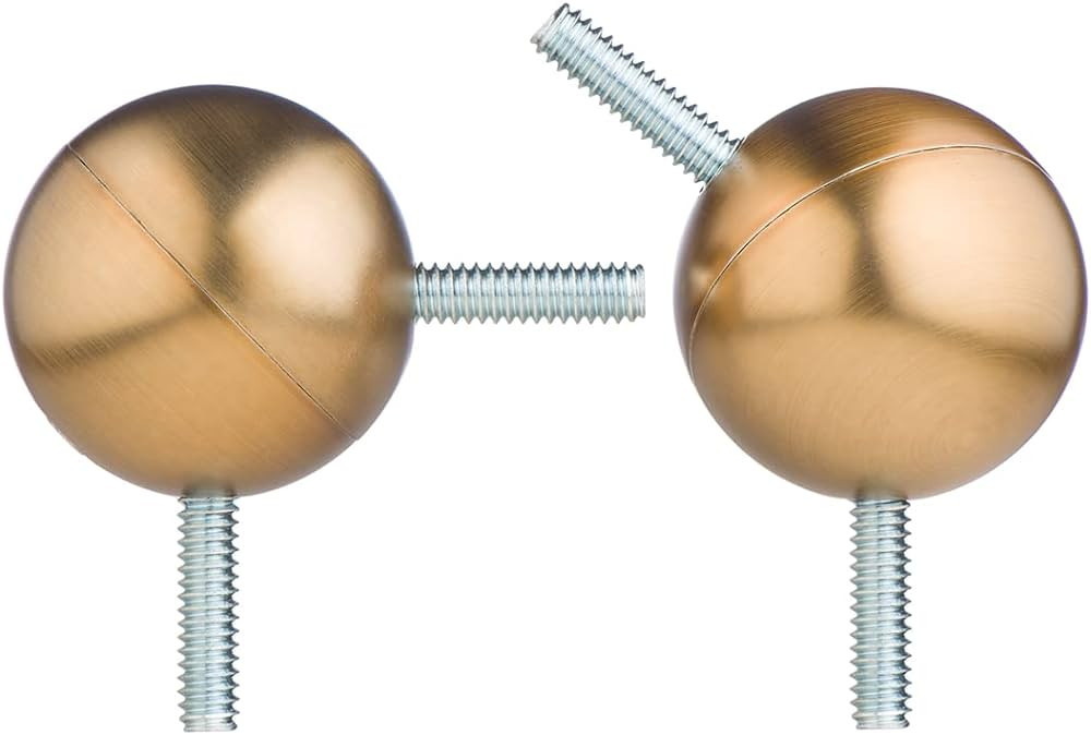 Ivilon Bay Window Curtain Rod Corner Connector - for Rods of 5/8 to 1-1/8 Inch - Warm Gold | Amazon (US)