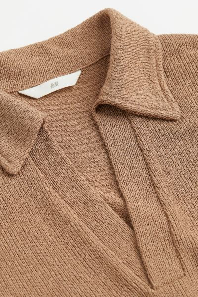 Knit Top with Collar | H&M (US + CA)
