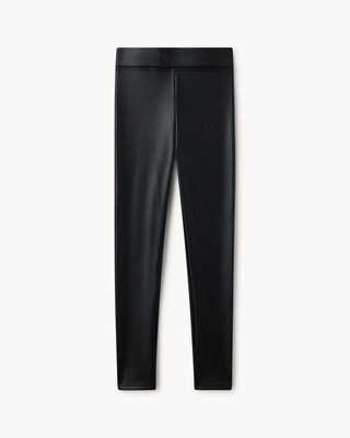 F&F WARMPLUS\u2122 Medium Warmth Thermal Faux Leather Plush Leggings in Black | Tesco F&F