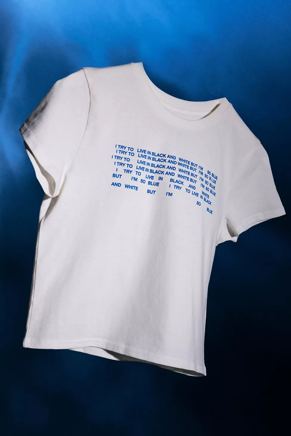 Billie Eilish UO Exclusive I'm So Blue Baby Tee | Urban Outfitters (US and RoW)