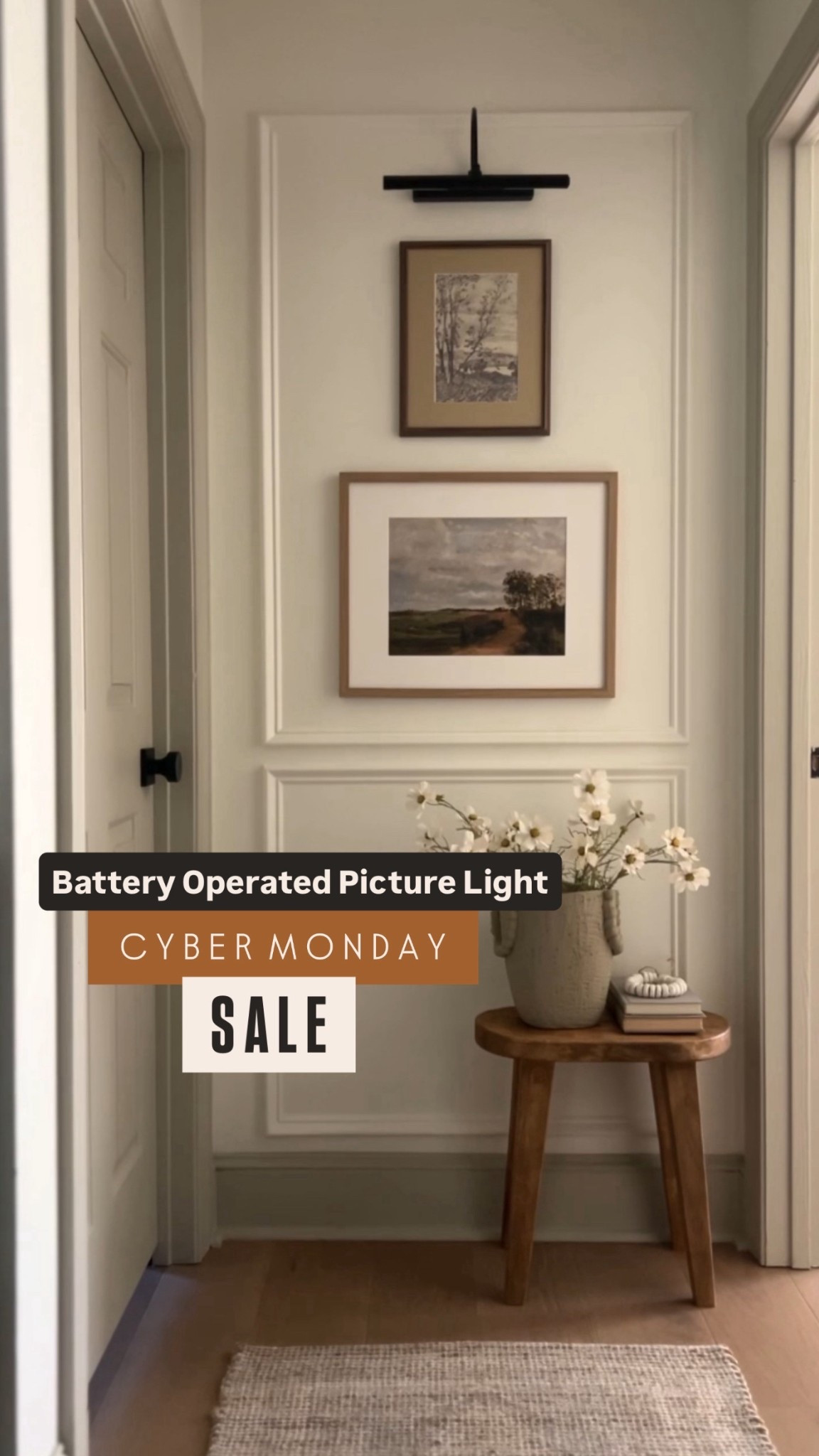 Cyber Monday | hallway decor : battery operated picture light | Loloi Teagan runner | neutral runner | gallery wall | Amazon finds | target finds 

#LTKSaleAlert #LTKHome #LTKCyberWeek
