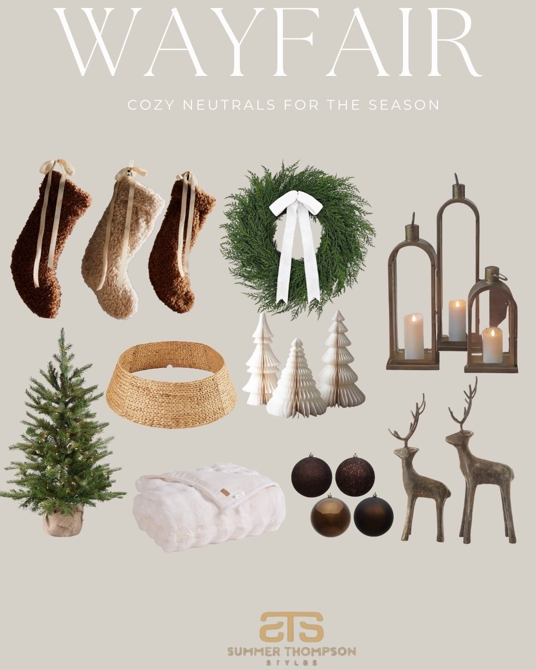Neutral tones, cozy textures, and timeless holiday charm 🎄✨ Bringing warmth and elegance home this season with my favorite Wayfair holiday decor finds  for creating that soft, inviting look all winter long.

#wayfairholidaydecor
#neutralchristmasdecor
#cozyholidayhome
#minimalholidaystyle
#christmasdecorinspo
#warmneutraldecor
#holidayhomeideas
#winterhomedecor
#wayfairfinds
#cozyneutralstyle


#LTKHoliday #LTKHome #LTKSeasonal