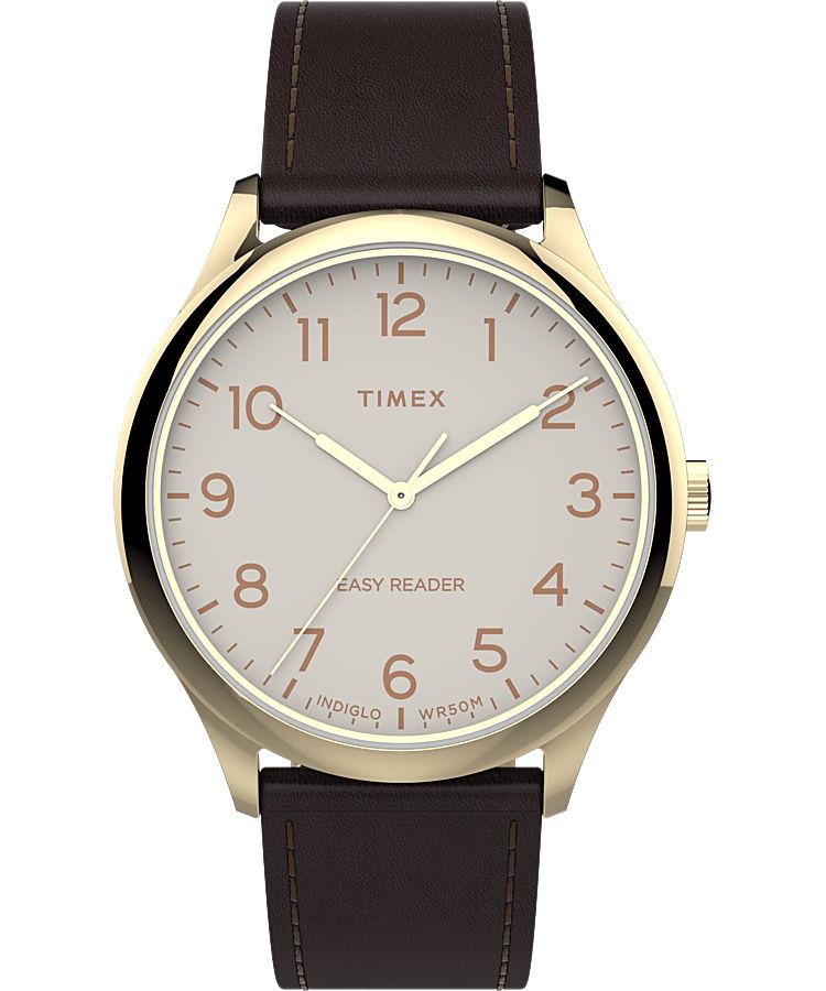 Easy Reader® 40mm Leather Strap Watch - Timex US | Timex