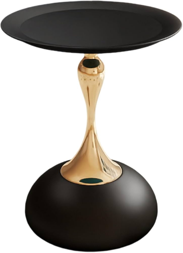 Metal Round End Table,Modern Pedestal Table,Corner Drink Tables,Accent Side Table Nightstand for ... | Amazon (US)