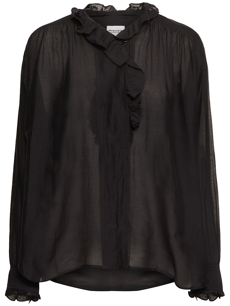 Pamias ruffled collar voile shirt | Luisaviaroma