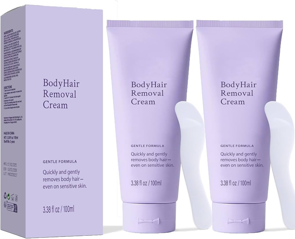 2 Pcs Hair Removal Cream,Body Hair Removal Cream Sensitive Skin,Gentle and Effective Depilatory F... | Amazon (US)