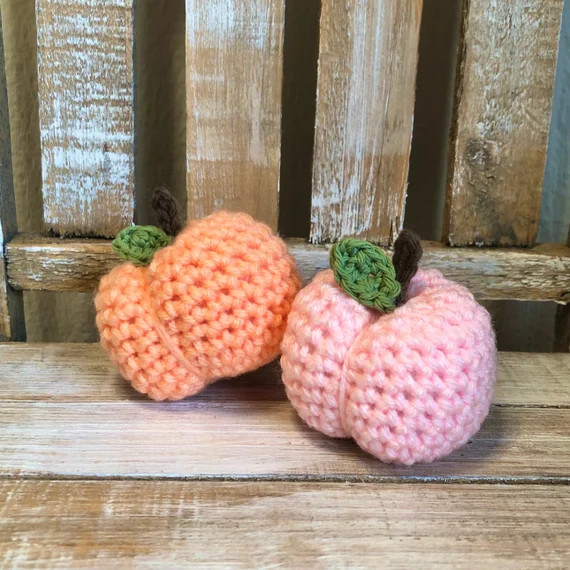 Crochet Stuffed Mini Peach | Etsy | Etsy (US)