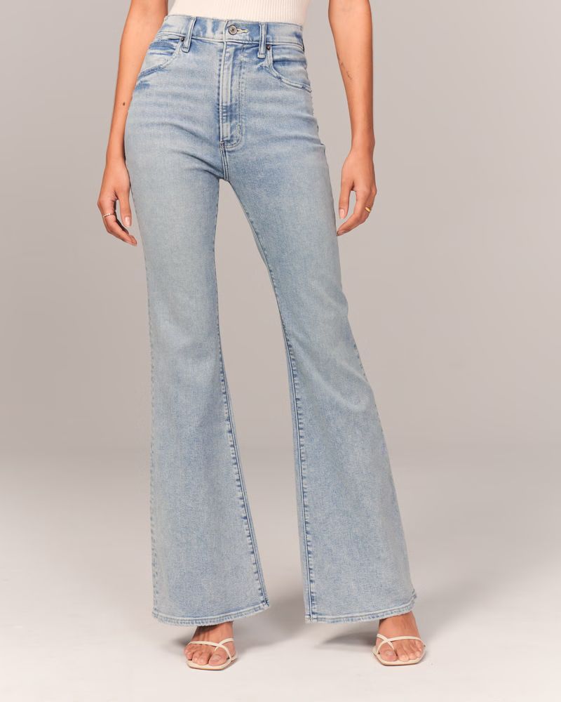 Women's Ultra High Rise Flare Jean | Women's Bottoms | Abercrombie.com | Abercrombie & Fitch (US)