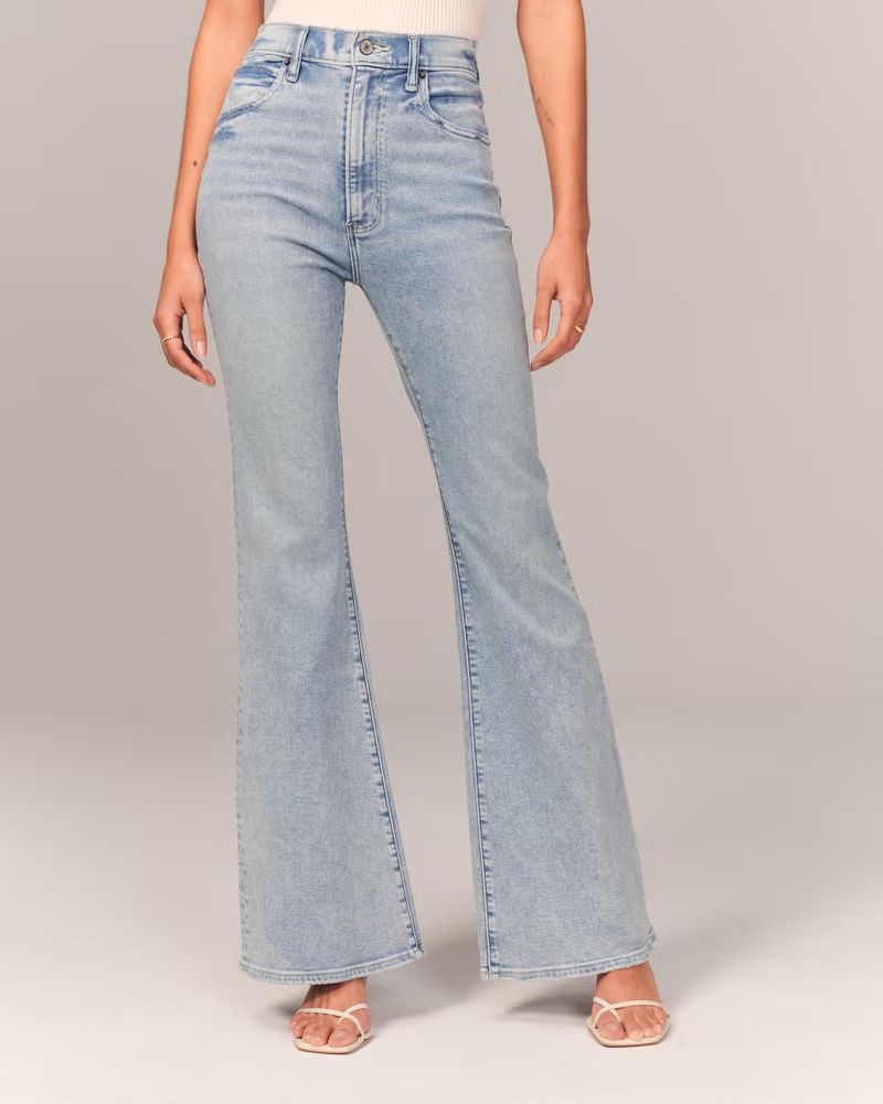 Women's Ultra High Rise Flare Jeans | Women's Bottoms | Abercrombie.com | Abercrombie & Fitch (US)