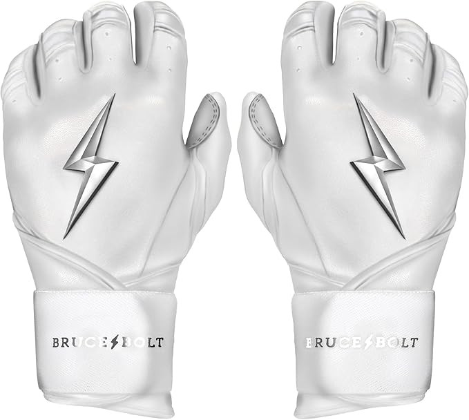 BRUCE BOLT Chrome Series Long Cuff Batting Gloves - Multiple Colors - Adult & Youth Sizes | Amazon (US)