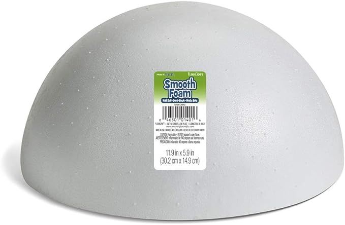 FloraCraft SmoothFoam Hollow Half Ball White | Amazon (US)