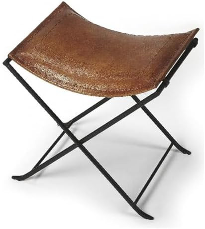 Butler Melton Brown Leather Stool | Amazon (US)