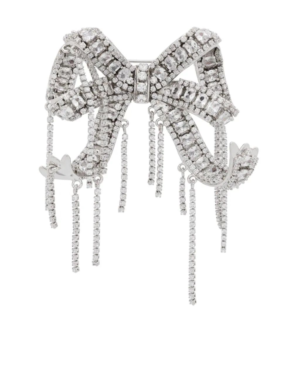 Self-Portrait crystal-embellished Bow Brooch - Farfetch | Farfetch Global