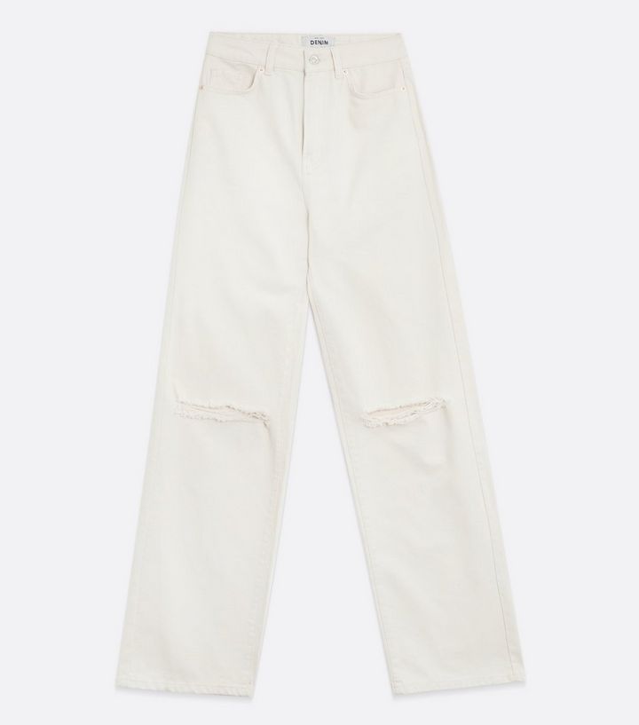 Off White Ripped 90s Baggy Fit Jeans
						
						Add to Saved Items
						Remove from Saved Item... | New Look (UK)