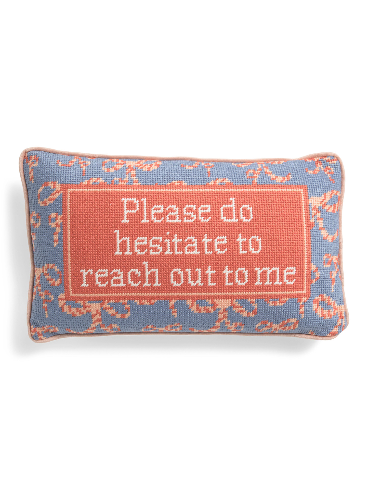 9x15 Hesitate Needlepoint Pillow | TJ Maxx