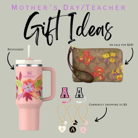 Mother’s Day and end-of-year teacher gift ideas! Wristlet is on sale for $25 and ships free when you log in. Stanley tumbler has been restocked. Straw covers have a coupon and redeem button. 

#LTKfindsunder50 #LTKsalealert #LTKstyletip