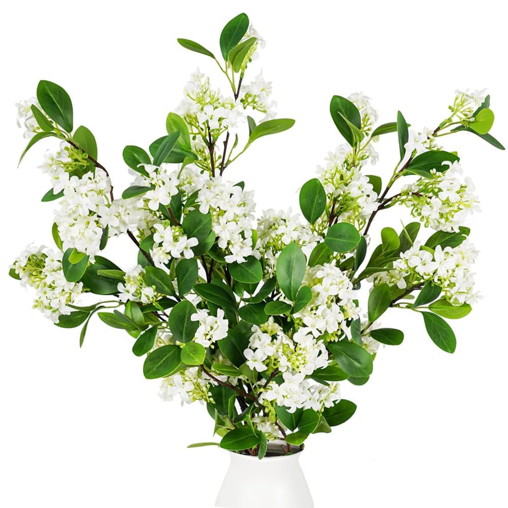 Melorca&Guilla Artificial Plants, 3PCS 32" Green Faux Branches for Vase, Faux Stems, Fake Plants ... | Amazon (US)