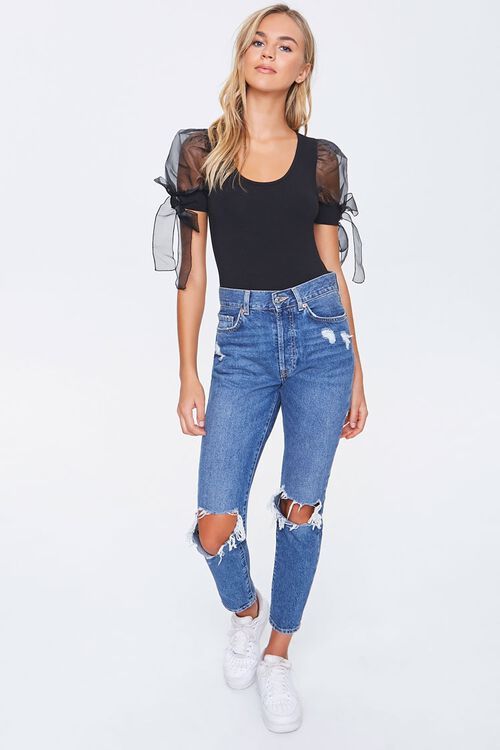 Self-Tie Puff Sleeve Top | Forever 21 (US)