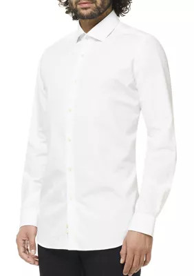 OppoSuits Men's White Knight Long Sleeve Shirt, Medium | Belk
