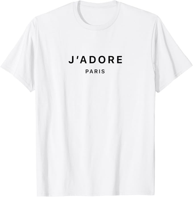 I love Paris J-Adore Paris White Graphic T-Shirt | Amazon (US)
