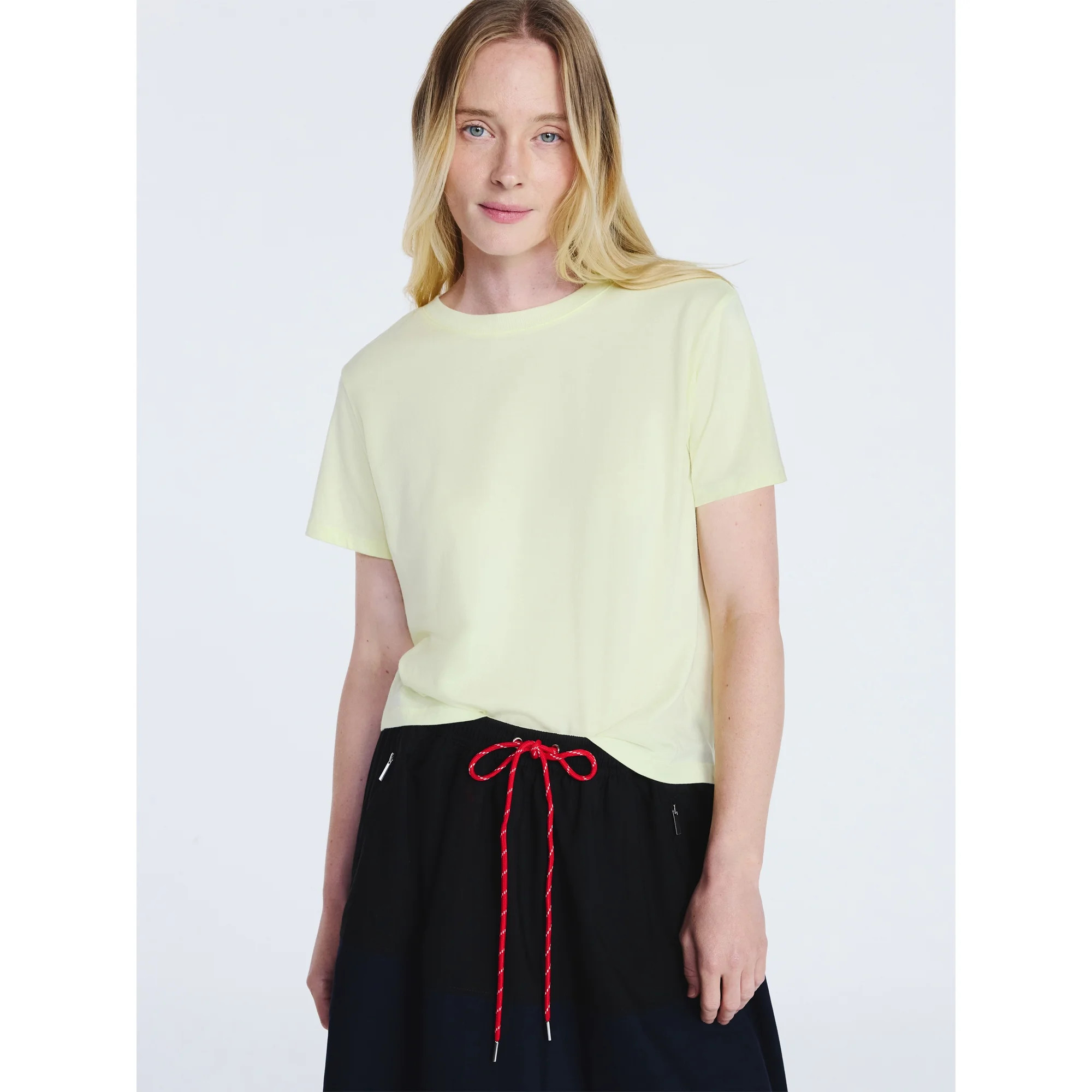 Free Assembly Women's and Women's Plus Cotton Cropped Boxy Tee with Short Sleeves, Sizes XS-4X | Walmart (US)
