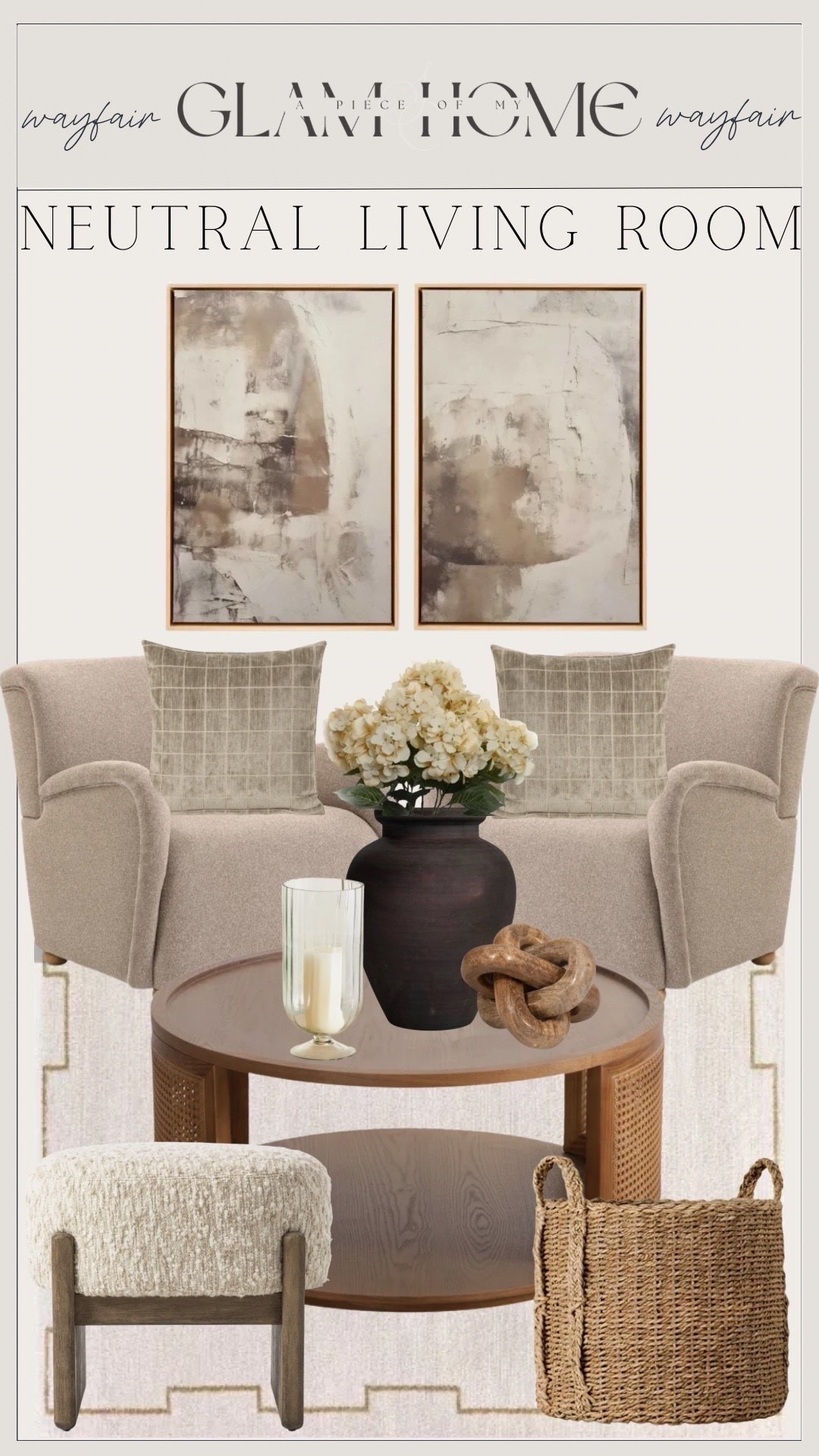 Wayfair living room, Wayfair home, Wayfair finds, Wayfair decor, neutral living room, neutral home decor, neutral home, cozy living room, cozy home, timeless home decor, classic living room, transitional living room, organic modern living room, neutral furniture, living room furniture, living room inspiration, living room ideas, cozy neutral decor, warm neutral decor, cream living room, beige living room, white living room, layered neutrals, collected home, elevated home decor, classic home, timeless interiors, sophisticated home, elegant living room, affordable home decor, Wayfair home finds, Wayfair living room decor, living room styling, neutral interior design, cozy interiors, home inspiration