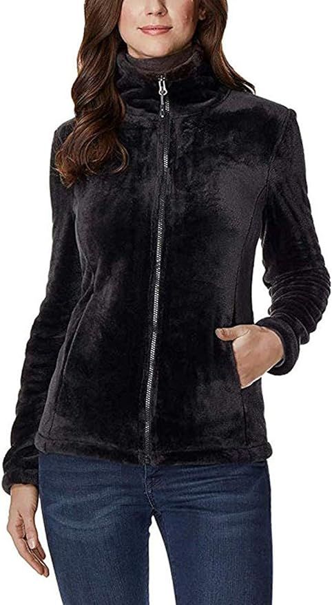32 DEGREES Womens Plush Luxe Fur Super Soft Full Zip Jacket Outwear | Amazon (US)