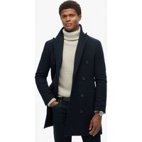 Superdry Men's Revere Neck Overcoat - M - Navy, Navy | Marks & Spencer (UK)