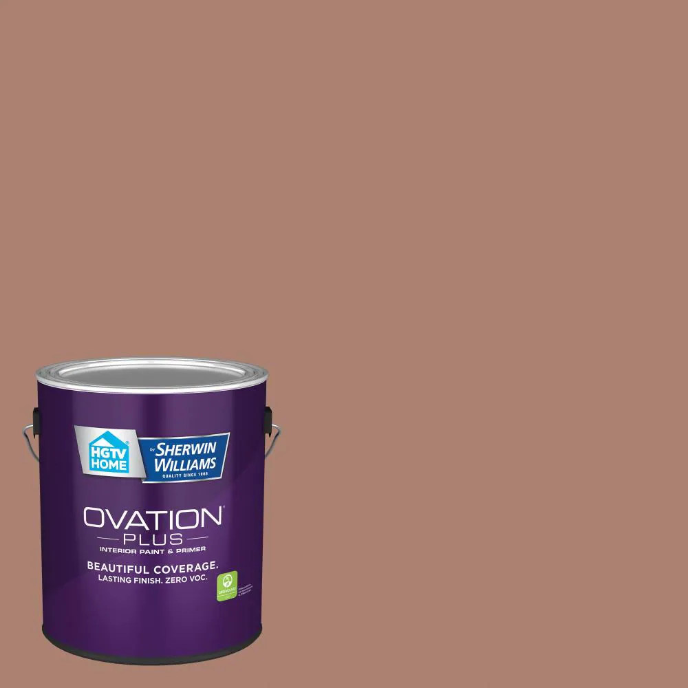 HGTV HOME by Sherwin-Williams Ovation Plus Semi-gloss Canyon Earth 1007-9C Interior Paint Paint + Primer ( 1-gallon ) | 1007-9C-2557220 | Lowe's