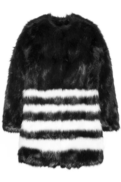 Striped faux fur coat | NET-A-PORTER (UK & EU)