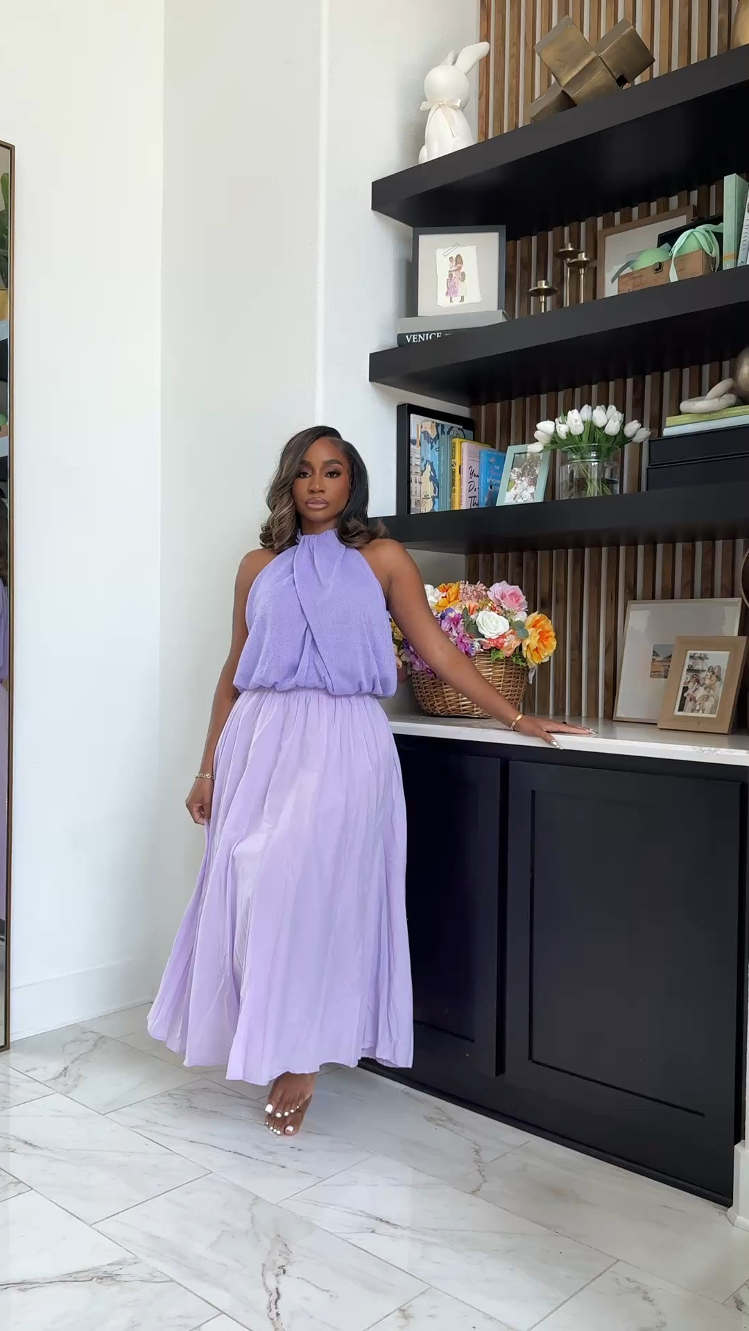 easter outfits women! Draped top paired with flowy midi skirt!! 

#LTKootd #LTKMidsize