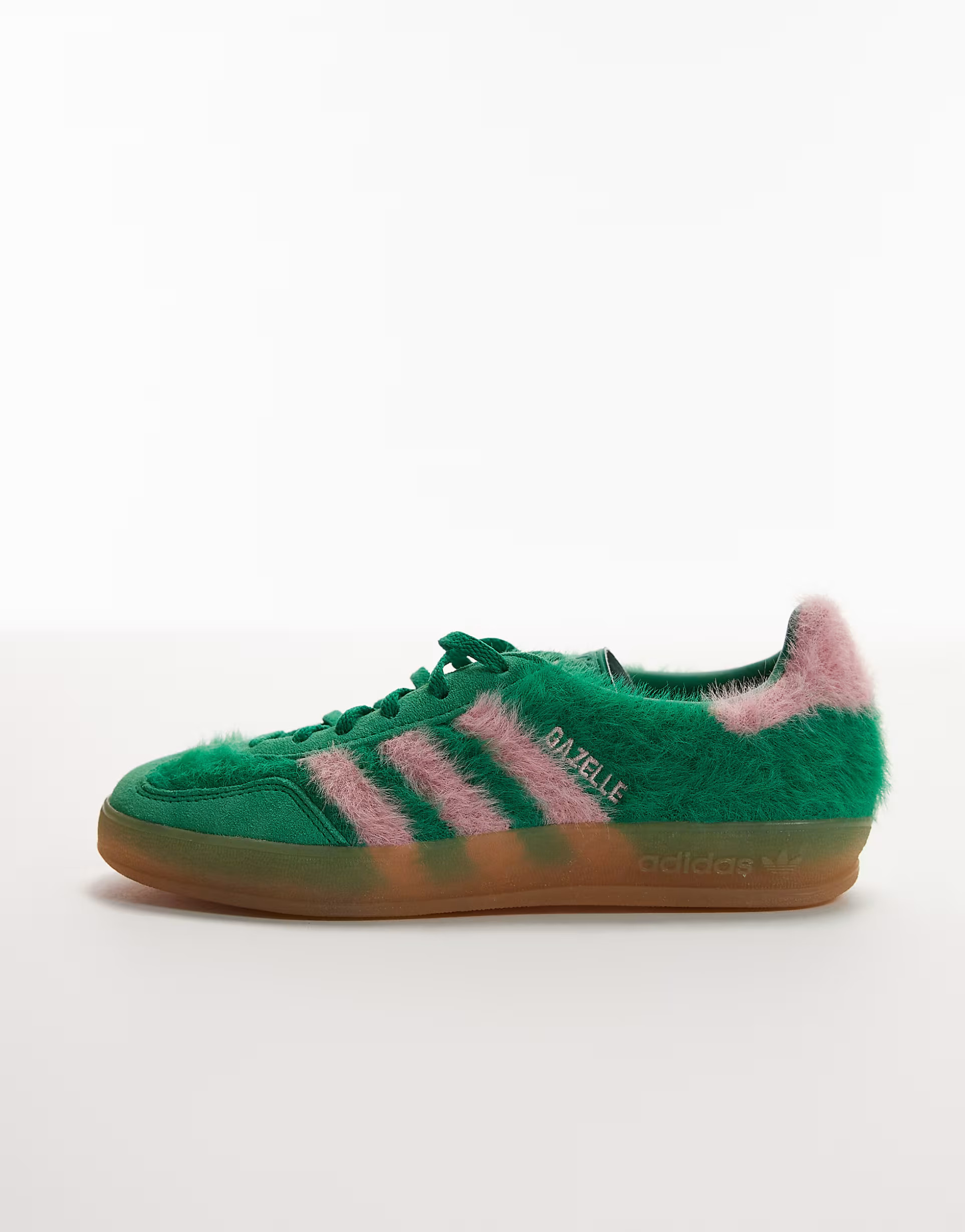 adidas Originals Gazelle Indoor sneakers in fluffy green and pink | ASOS (Global)