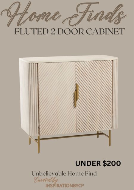 MODERN FLUTED CABINET UNDER $200
Modern cabinet, modern sideboard, look for less, fluted furniture 

#LTKHome #LTKSaleAlert
