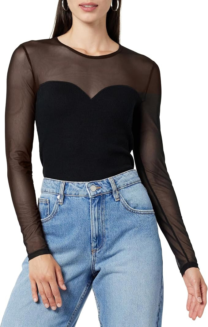 The Drop Women's Martina Sweetheart Mesh Top | Amazon (US)
