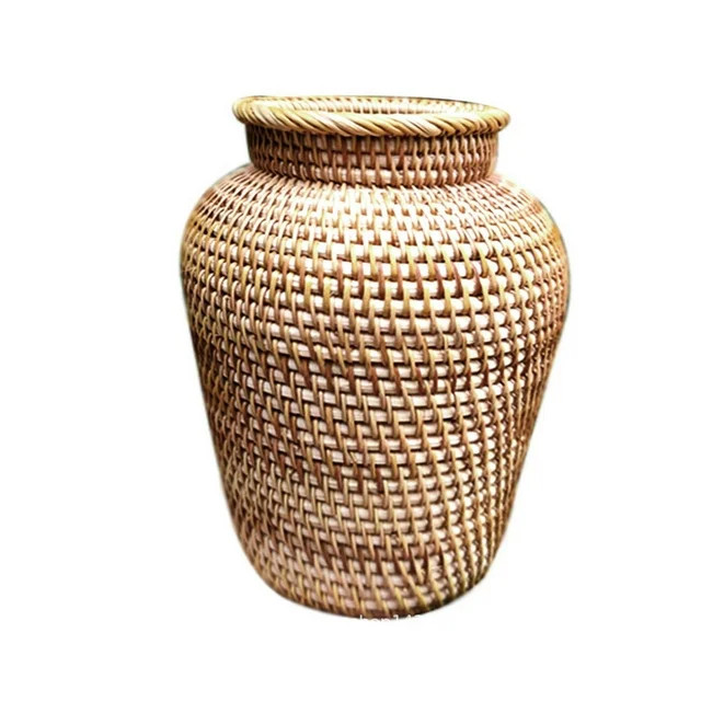 Rattan Vase Flower Pot Vases for Flowers Decor Decorative Vintage Style Table Centerpiece Woven F... | Walmart (US)