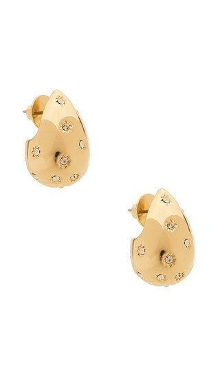Twinkle Tear Drop Earrings in Shiny Gold | Revolve Clothing (Global)