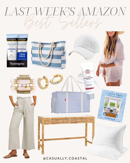 Last Week’s Amazon Best Sellers, many of which are currently on sale! 

Amazon cropped pants, Amazon home decor, coastal style, coastal decor, sunscreen, white baseball hat, amazon beach hat, Amazon jewelry, Amazon gold hoops, elta md sunscreen, high waist palazzo beach pants, Amazon linen pants, travel pants, rattan desk, coastal desk, Amazon desk, designer look for less, bamboo tube bangles, amazon bracelet stack, Amazon coverup, button down blouse, extra large utility tote, standing tote, neutrogena sunscreen lotion, Amazon beach bag, Amazon pool bag, gold huggie hoops, eltamd face sunscreen, hotel collection bed pillows, Amazon bed pillows, coastal blues book, USA ballcap, Amazon coffee table books, coastal coffee table books, beach gear, Amazon furniture, home office furniture 

#LTKFindsUnder50 #LTKHome #LTKSaleAlert