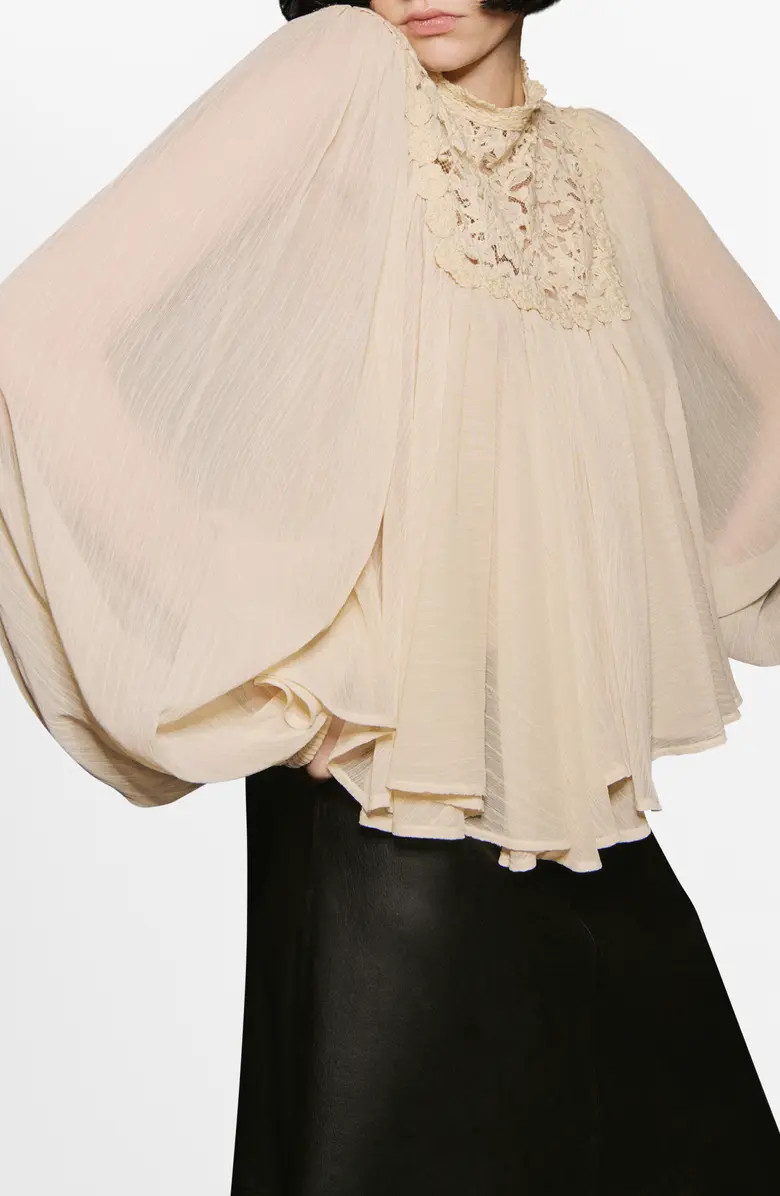 Regina Lace Yoke Trapeze Top | Nordstrom
