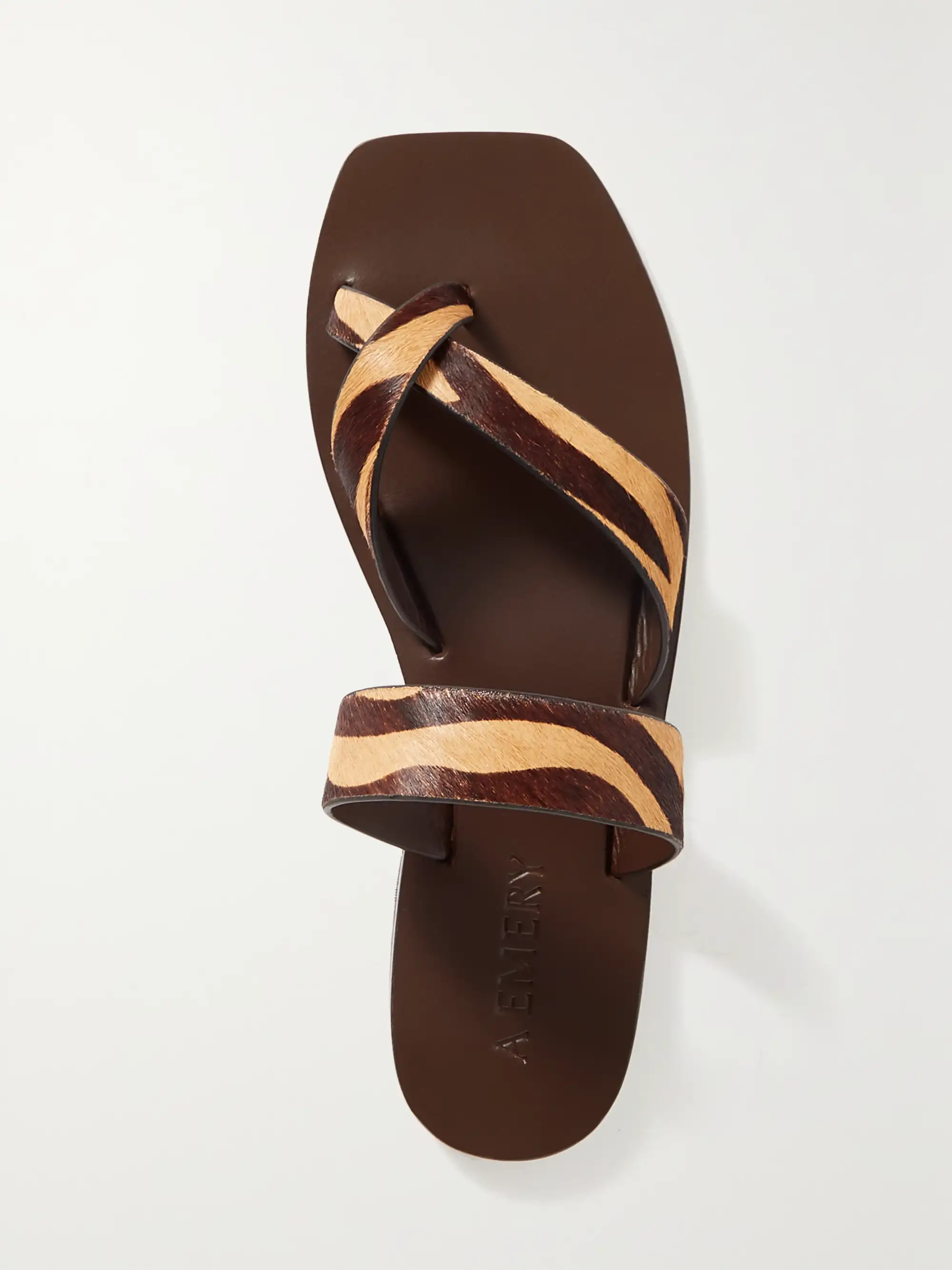 Carter animal-print calf hair sandals | NET-A-PORTER (US)