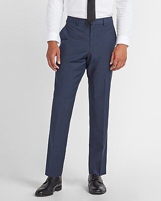 Classic Navy Washable Wool-Blend Suit Pant | Express