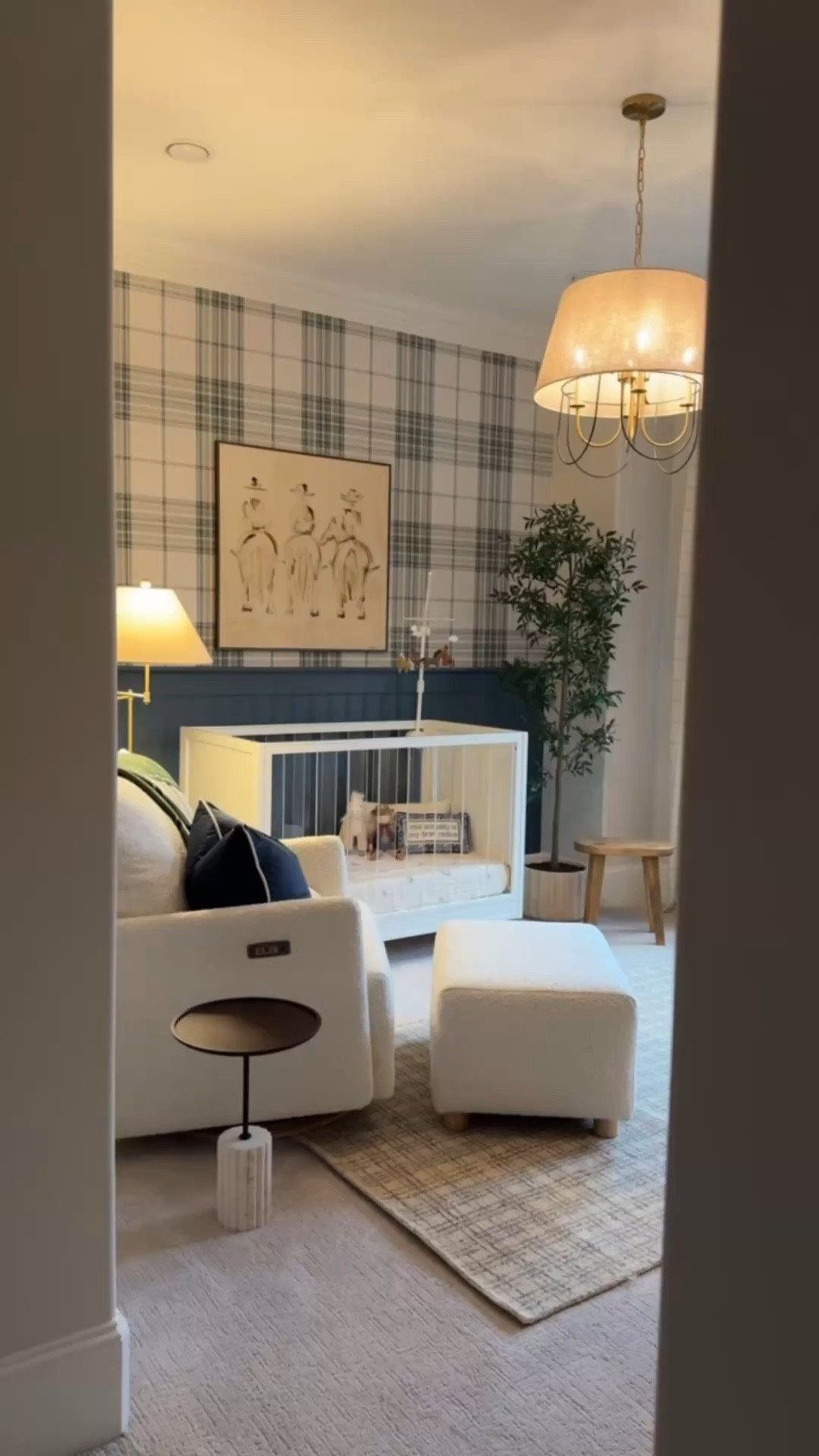 from our hearts to his first little haven 🥹✨


more resources below:

designer: @gather_in_grace
art: @emma_katherineart 
chandelier: @laurieshomefurnishings
wallpaper: “haberdashery westley plaid wallpaper - moss” from @uswalldecor 
paint color: SW “needlepoint navy” and SW “egret white”

#LTKHome #LTKBaby #LTKmomlife