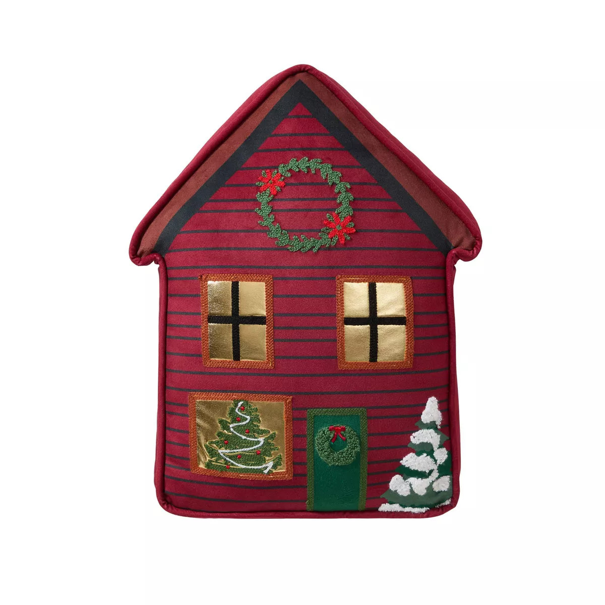 Hallmark Novelty Gingerbread House Dec Pillow Sham Red | Target