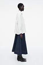 OVERSIZED PLEAT-BACK COTTON SHIRT | COS (US)