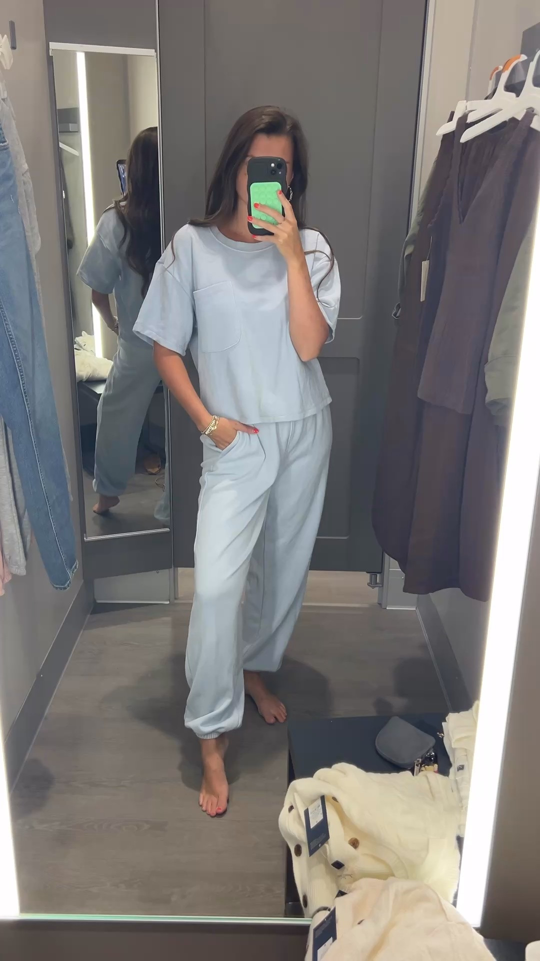 // this matching set is the best!! // wearing a medium in the short sleeve pullover // wearing a small in the joggers //

#LTKgrwm #LTKootd #LTKSeasonal