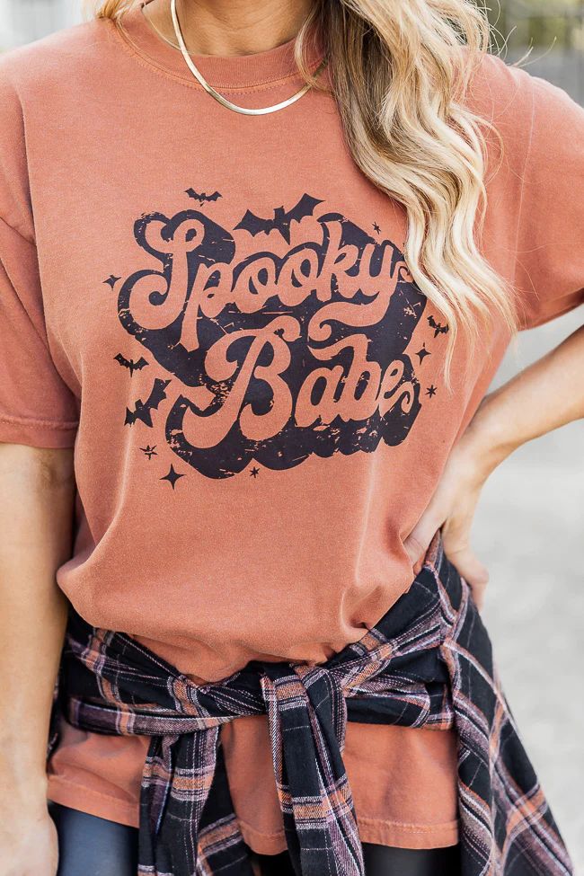 Spooky Babe Rust Comfort Color Graphic Tee | Pink Lily